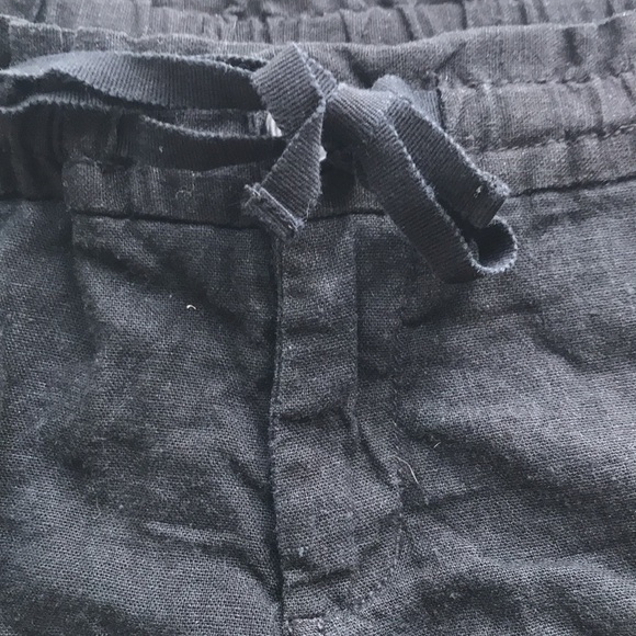 OLD Navy black linen blend tie front shorts size 0 - Picture 5 of 11
